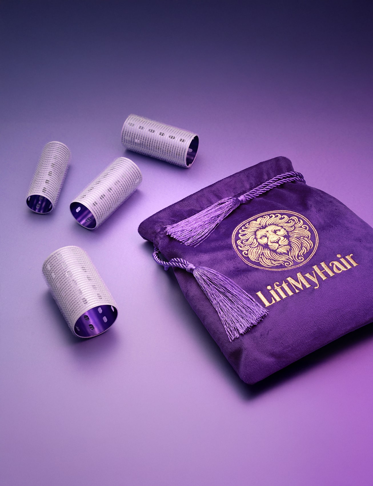 metalowe wałki do włosów - baner mobilny